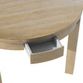 Farmhouse 5 Piece Extendable Round Dining Table Set With Storage Drawers And 4 Dining Chairs,16
