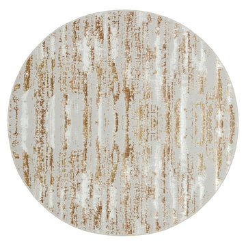 Milano Collection Shimmer Skin Woven Round Area Rug Multicolor Polyester