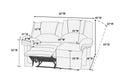 Motion Loveseat 1Pc Couch Living Room Furniture Brown Bonded Leather Brown Faux Leather Metal Primary Living Space Contemporary Pillow Top Arms Bonded Leather