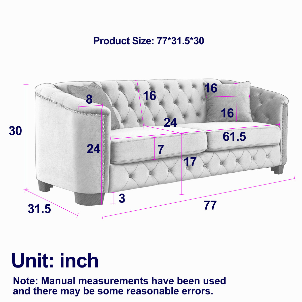 3 Seater 3 Seater Combination Sofa.Velvet Black Black Foam Velvet 6 Seat