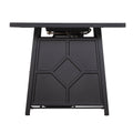 40,000 Btu Steel Propane Gas Fire Pit Table With Steel Lid, Weather Cover Black Garden & Outdoor American Design Steel