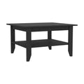 Bouse 2 Piece Coffee Table Set In Black And Charcoal Black Primary Living Space Shelves Rectangular Engineered Wood