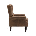 Coolmore Wood Frame Armchair, Modern Accent Chair Lounge Chair With Sturdy Wood Legs For Living Room Bedroom Coffee Pu Coffee Foam Microsuede