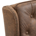 Coolmore Wood Frame Armchair, Modern Accent Chair Lounge Chair With Sturdy Wood Legs For Living Room Bedroom Coffee Pu Coffee Foam Microsuede