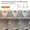 Same As W1340110374 L5011 Black Large Crystal Chandelier, Modern Style Chandelier, Dining Room, Living Room, Bedroom Bulbs Not Included Black Luxury Crystal