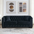 3 Seater 2 Seater Combination Sofa.Velvet Black Black Foam Velvet 5 Seat