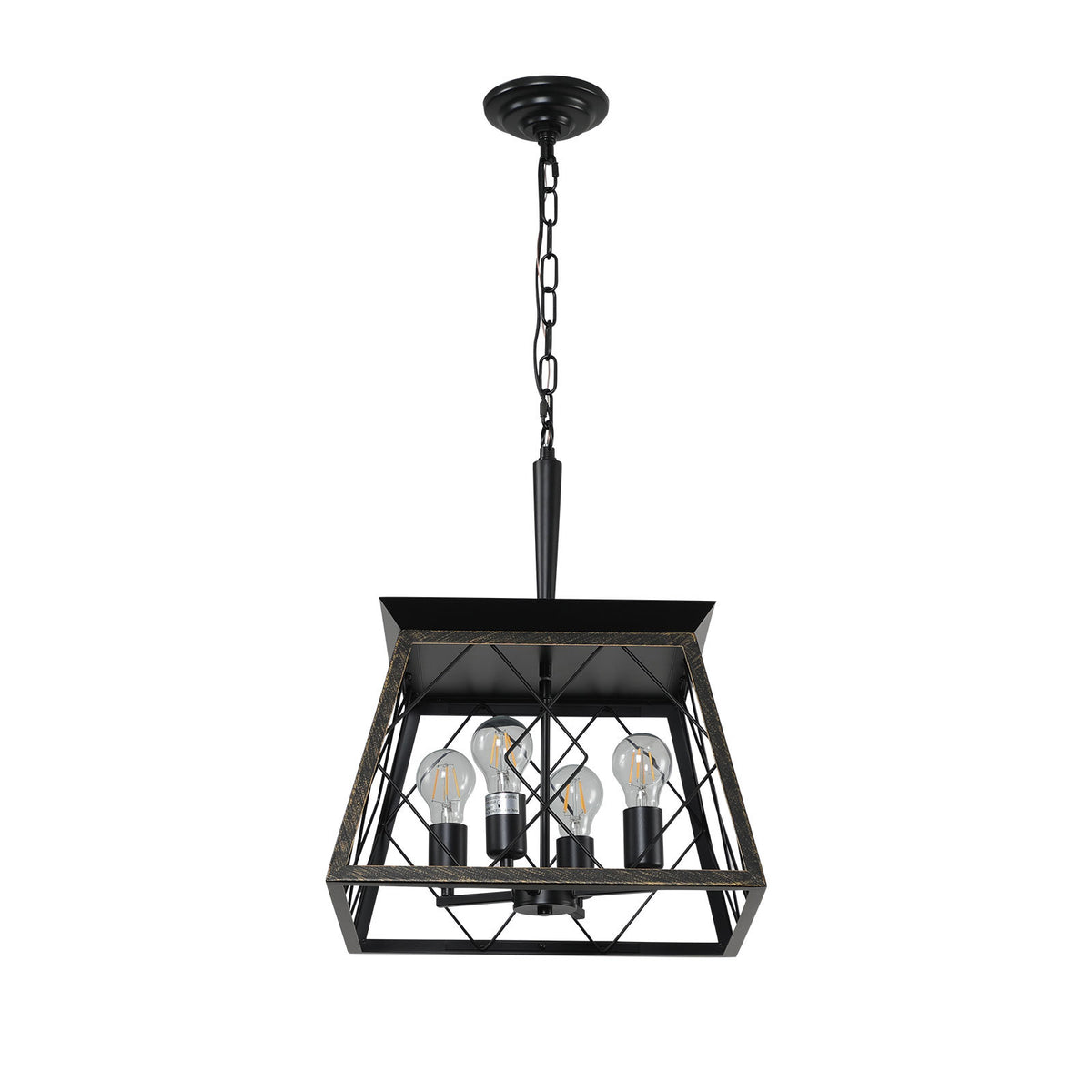 Farmhouse Chandelier 4 Light Vintage Antique Chandeliers Light Fixture For Kitchen Dining Room Living Room Golden Black No Bulbs Golden Black Ceiling Lights Farmhouse Living Room Iron