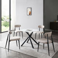 Dining Chairs Set Of 4, Upholstered Chairs With Metal Legs For Kitchen Dining Room Light Grey Light Grey Foam Metal