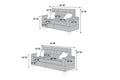 Living Room Furniture 2Pc Sofa Set Grey Polyfiber Tufted Sofa Loveseat W Pillows Cushion Couch Grey Wood Primary Living Space Tufted Back Contemporary,Modern Pine Square Arms Particle Board 4 Seat