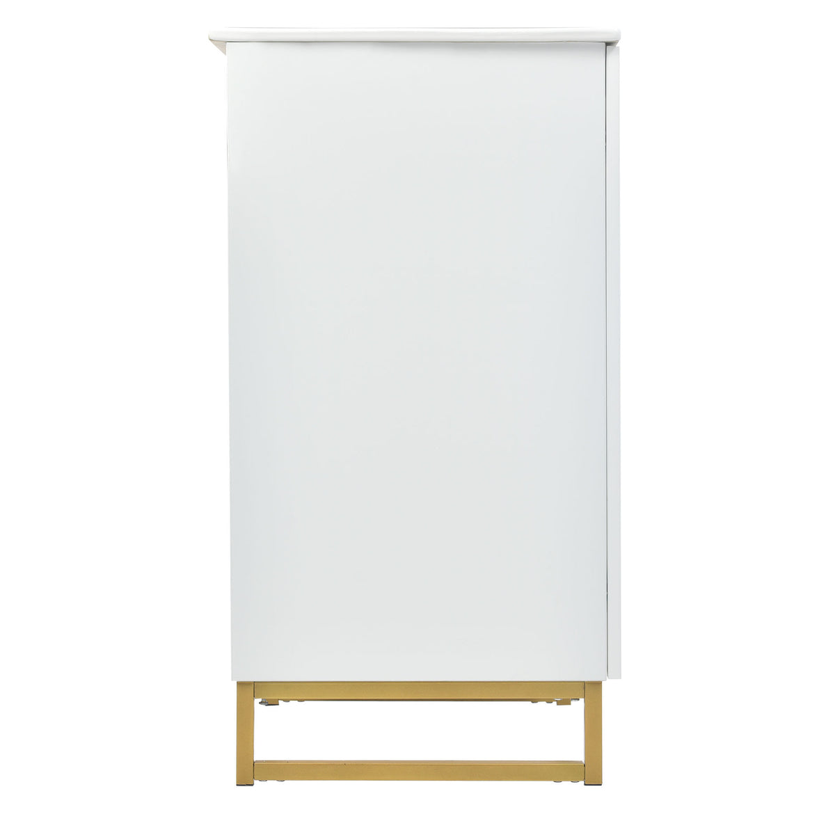 24Inch White Bathroom Vanity Sink Combo For Small Space, Modern Design With Ceramic Basin, Gold Legs And Semi Open Storage Faucet Not Included White Mdf