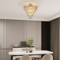 Same As W1340P189284 L005001 D500 C10C Large Crystal Chandelier In White Chrome Color, Modern Style Chandelier, Dining Room, Living Room, Bedroom Bulb Not Included Chrome Luxury Crystal
