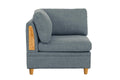 Contemporary Living Room Furniture 5Pc Modular Sectional Set Steel Dorris Fabric Couch 2X Wedges 1X Armless Chair And 2X Ottomans Steel Gray Primary Living Space Cushion Back Contemporary,Modern Modular Fabric 5 Seat
