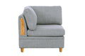 Living Room Furniture Corner Wedge Light Grey Dorris Fabric 1Pc Cushion Wedge Sofa Wooden Legs Light Grey Primary Living Space Contemporary,Transitional Fabric