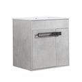 24 Inch Bathroom Vanity, Freestanding Bathroom Vanity Or Floating Is Optional Conversion 00324Cg 1 G Bl9060B Kd Packing Cement Grey 2 Bathroom Freestanding Modern Plywood