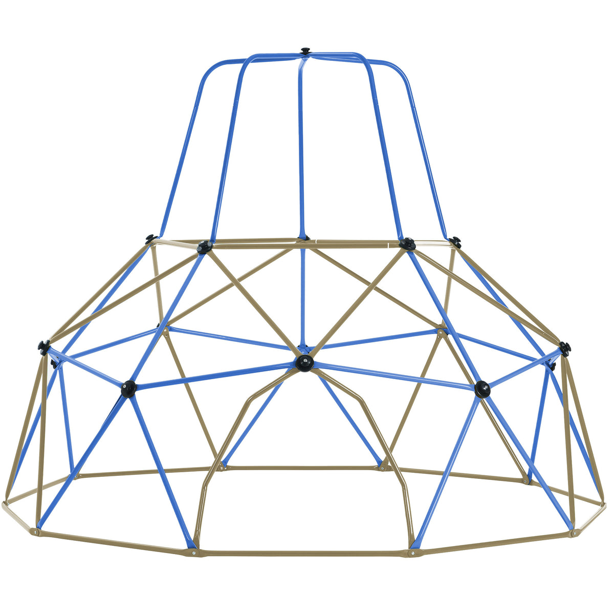 Kids Climbing Dome With Canopy And Playmat 10 Ft Jungle Gym Geometric Playground Dome Climber Play Center, Rust & Uv Resistant Steel Supporting 1000 Lbs Blue Metal Outdoor