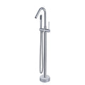 Freestanding Bathtub Faucet With Hand Shower Chrome Metal