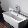 Freestanding Bathtub Faucet With Hand Shower Chrome Metal