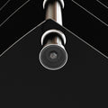5 Tier Tempered Glass Side Table Stainless Steel Frame End Table For Living Room, Bedroom, Black Black Tempered Glass