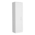 Lilo Storage Cabinet, Broom Hangers, Internal Shelves White Vertical Natural White White Dining Room Modern Particle Board Particle Board