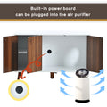 Litter Box Enclosure, Cat Litter Box Furniture With Hidden Plug, 3 Doors,Indoor Cat Washroom Storage Bench Side Table Cat House, Large Wooden Enclused Litter Box House White Walnut Mdf