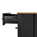 Functional Entryway Organizer With 2 Flip Drawers, Wood Grain Pattern Top Shoe Cabinet With Drawer, Free Standing Shoe Rack With Adjustable Panel For Hallway, Black Freestanding 3 4 Drawers Black