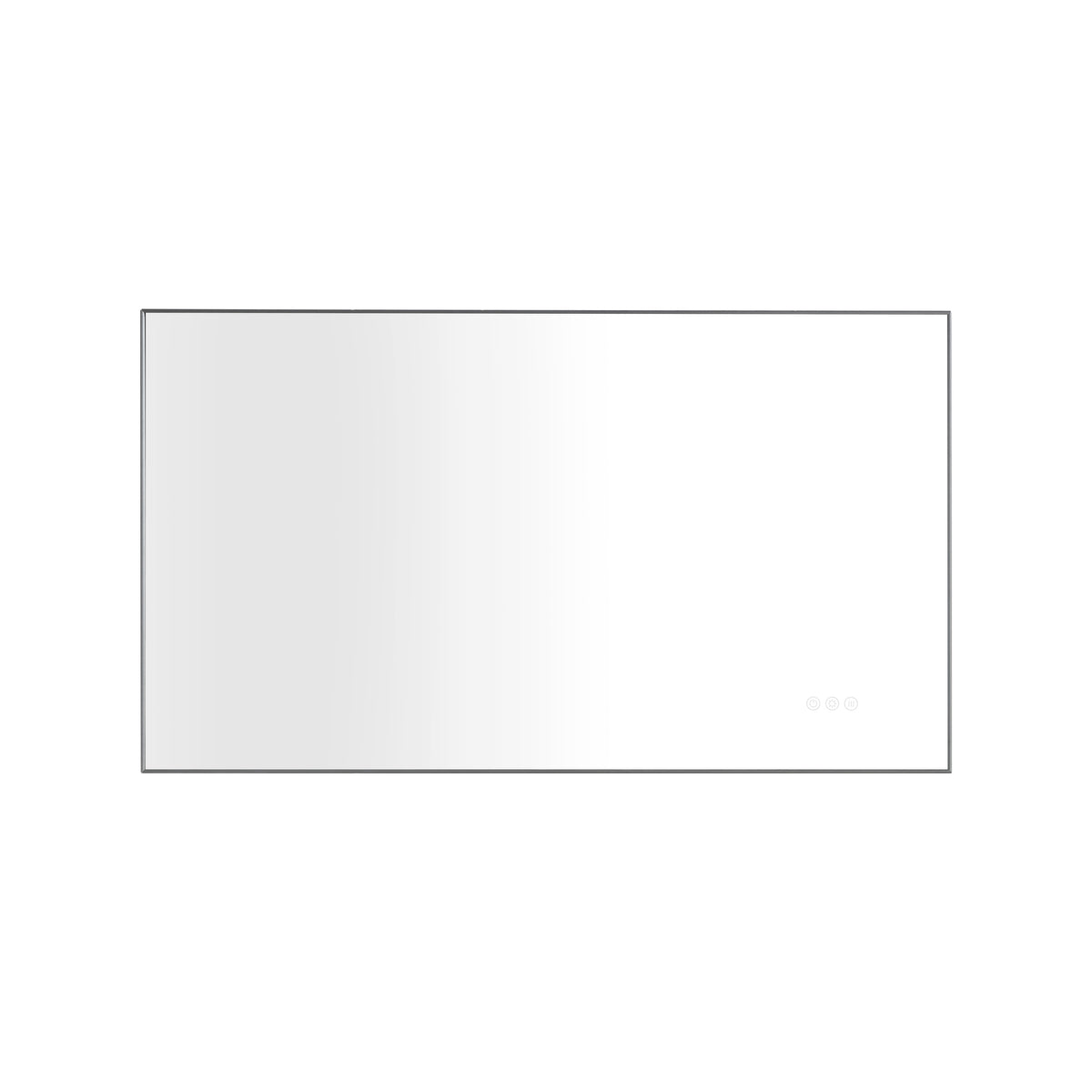 42 X 24 Inch Led Mirror Bathroom Vanity Mirror With Back Light, Wall Mount Anti Fog Memory Large Adjustable Vanity Mirror Gunmetal Aluminium