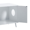 Litter Box Enclosure, Cat Litter Box Furniture With Hidden Plug, 3 Doors,Indoor Cat Washroom Storage Bench Side Table Cat House, Large Wooden Enclused Litter Box House, White White Mdf