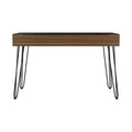 Baxter 140 Desk, One Shelf, Four Legs Mahogany Brown Computer Desk Office Modern Freestanding Rectangular Desk Rectangular Particle Board Particle Board