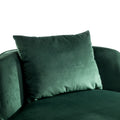 360 Degree Swivel Accent Chair Velvet Modern Upholstered Barrel Chair Over Sized Soft Chair With Seat Cushion For Living Room, Bedroom, Office, Apartment, Green Green Foam Velvet