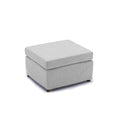 4 Seat Module Sectional Sofa Couch With 1 Ottoman,Seat Cushion And Back Cushion Removable And Washable,Light Grey Light Grey Wood Primary Living Space Soft Modern Rubberwood Foam Linen 4 Seat