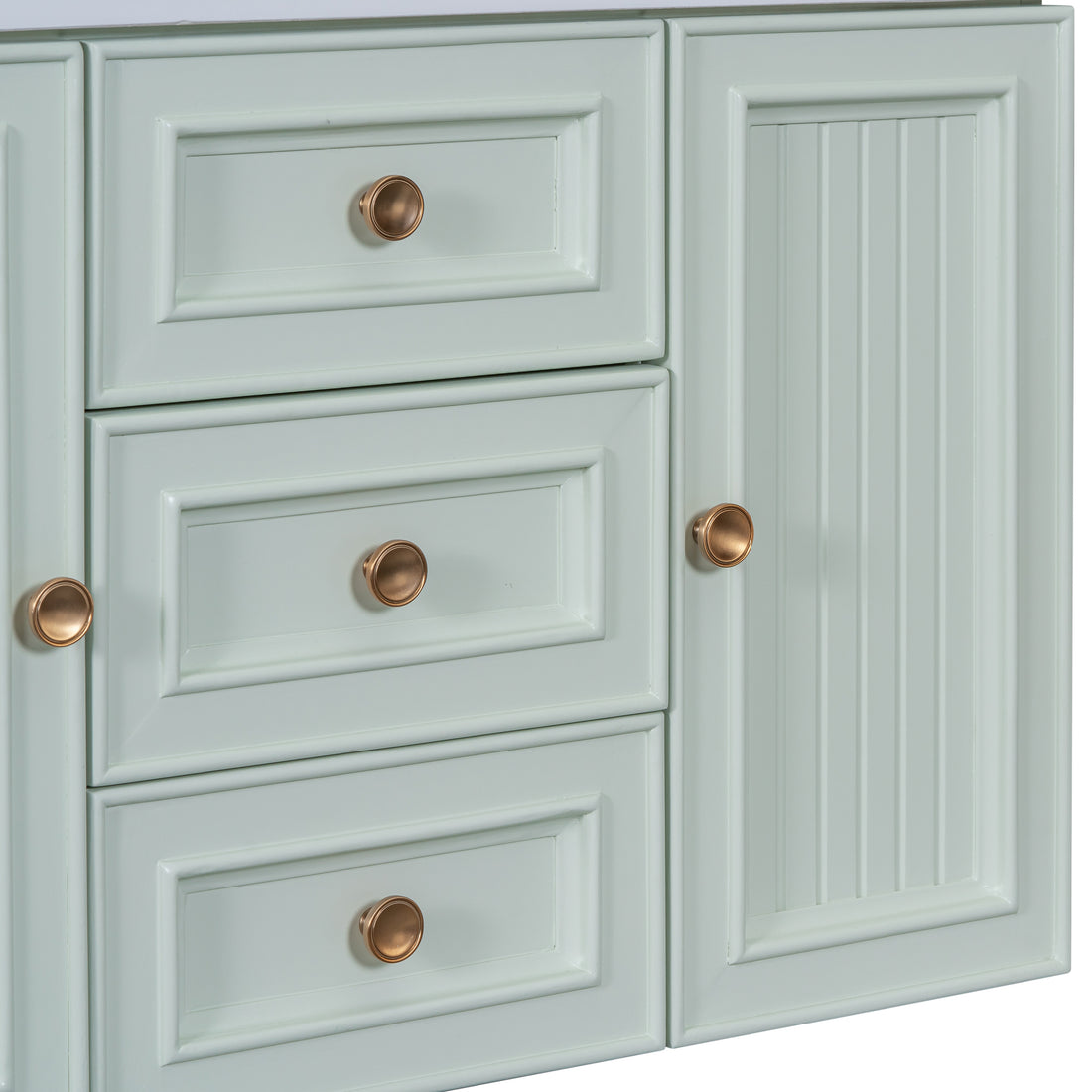 30" Wall Mounted Bathroom Vanity With Sink Combo, Functional Drawer, Solid Wood & Mdf Board & Ceramic, Green Green Solid Wood Mdf