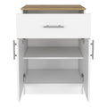 Pantry Cabinet Netal, One Drawer, White Light Oak Finish White Light Oak Particle Board
