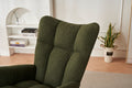 Rocking Chair Nursery, Solid Wood Legs Reading Chair With Teddy Fabric Upholsterednap Armchair For Living Rooms, Bedrooms, Offices, Best Gift,Green Teddy Fabric Green Primary Living Space Modern Rocking Chairs Polyester
