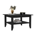 Coffee Table San Jose, One Shelf, Black Wengue Finish Black Particle Board