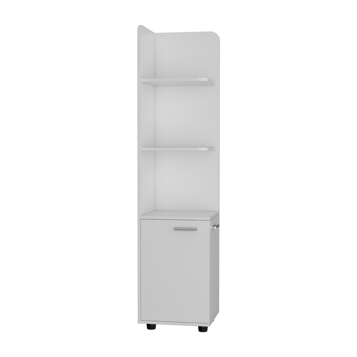 Freestanding Cabinet Kairatu, One Drawer, White Finish White Particle Board