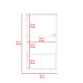 Medicine Cabinet Porto, Two Internal Shelves, Light Oak White Finish Light Oak Particle Board