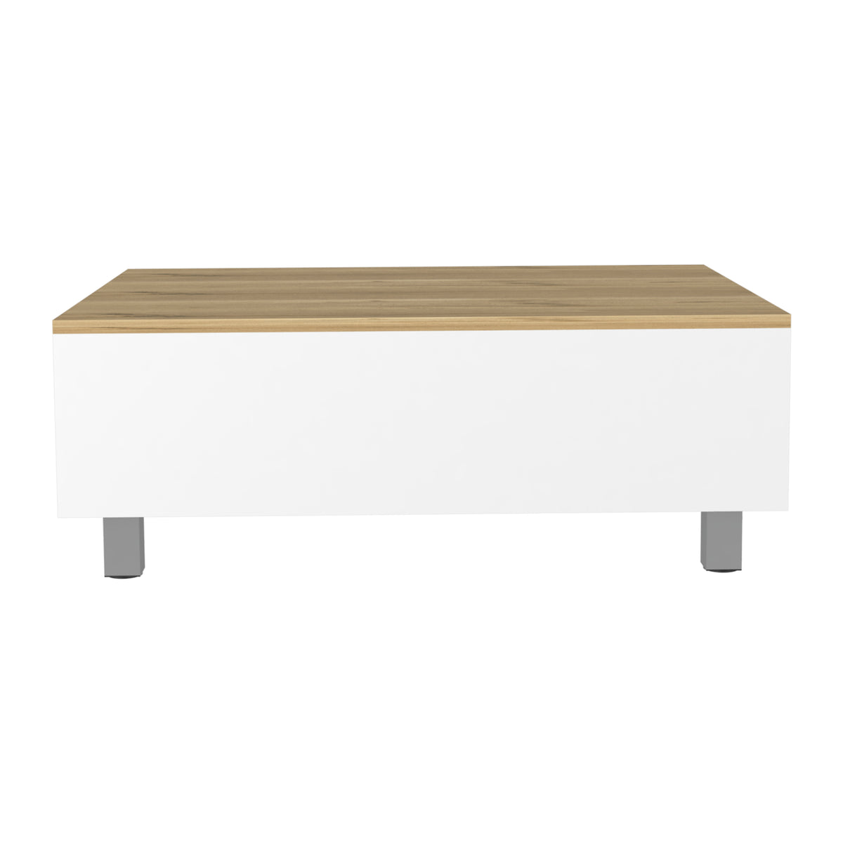 Lift Top Coffee Annapolis, Storage Compartment, White Light Oak Finish White Light Oak Particle Board