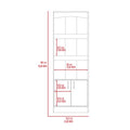 Bookcase Denver, Metal Hardware, Black Wengue Finish Black Particle Board