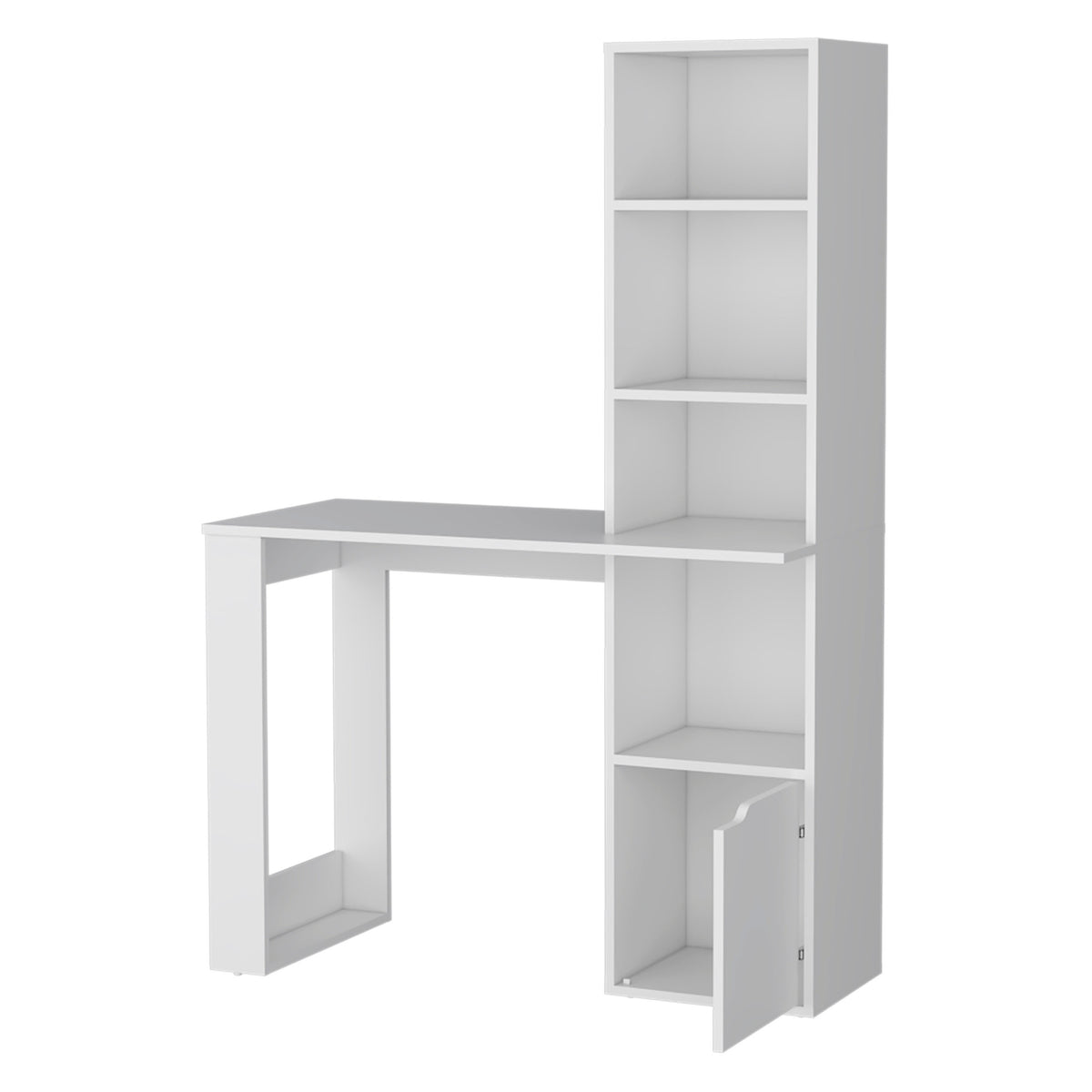 Office Desk Aragon, White Finish White Particle Board