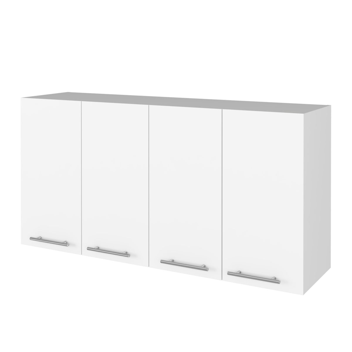 Kitchen Cabinet Durham, Four Doors, White Finish White Particle Board