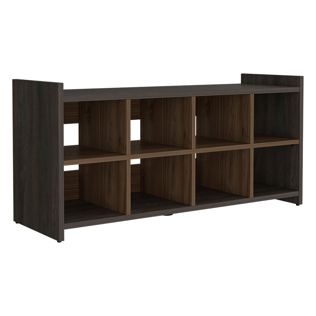 Shoe Rack Augusta, Eight Shoe Capacity, Espresso Mahogany Finish Espresso Particle Board
