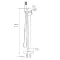 Freestanding Bathtub Faucet With Hand Shower Chrome Metal