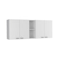 Wall Cabinet Ontario, Double Door, White Finish White Particle Board