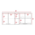 Wall Cabinet Ontario, Double Door, Black Wengue Finish Black Particle Board