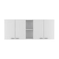Wall Cabinet Ontario, Double Door, White Finish White Particle Board
