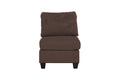 Modular Sectional 6Pc Set Living Room Furniture L Sectional Black Coffee Linen Like Fabric 2X Corner Wedge 2X Armless Chairs And 2X Ottomans Coffee Wood Primary Living Space Cushion Back