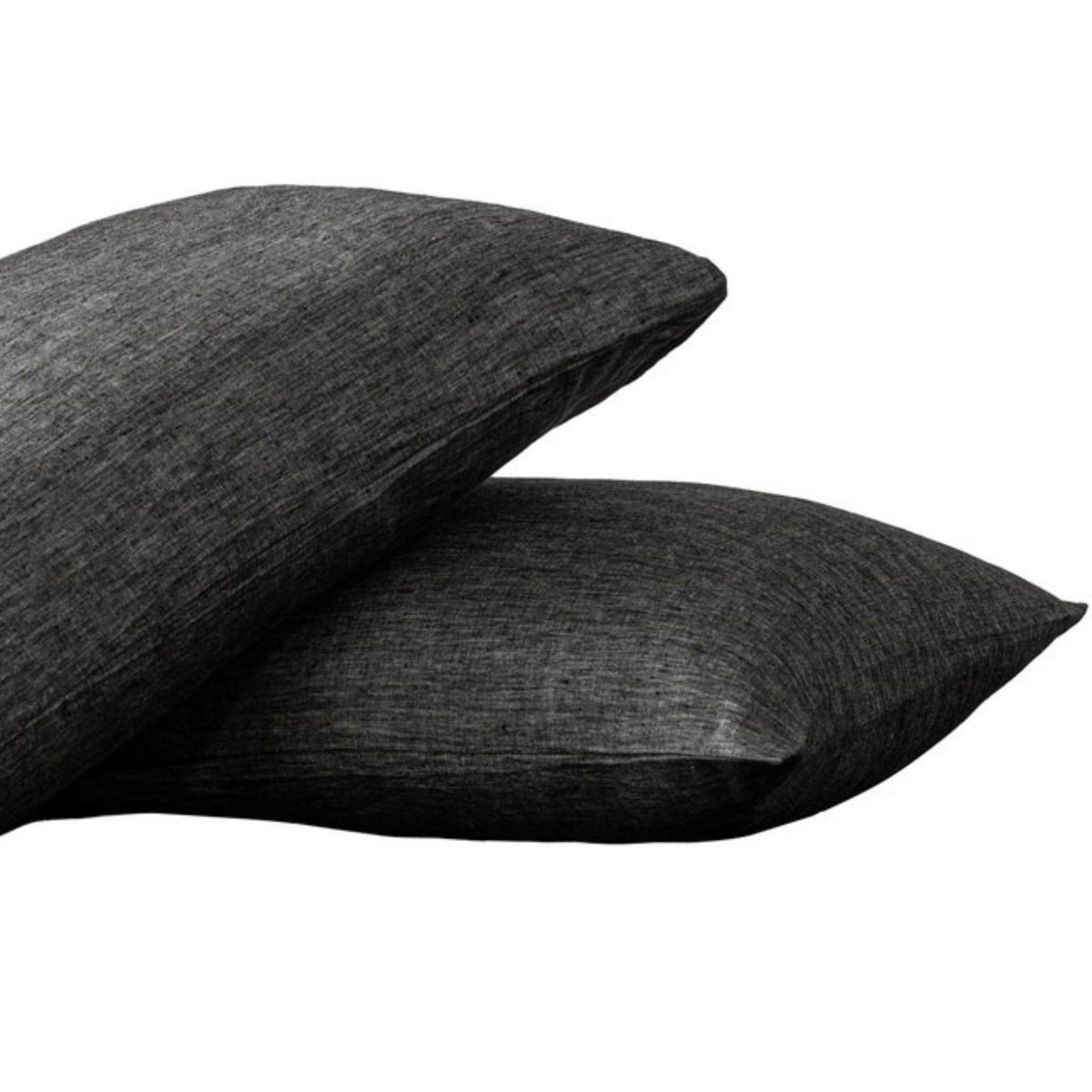 Pillow Cases Standard Size, Standard Pillow Cases Set Of 2, Pillowcases Standard, Premium Soft Linen Pillow Case With Envelope Enclosure 20"X27", Onyx Grey Linen Linen