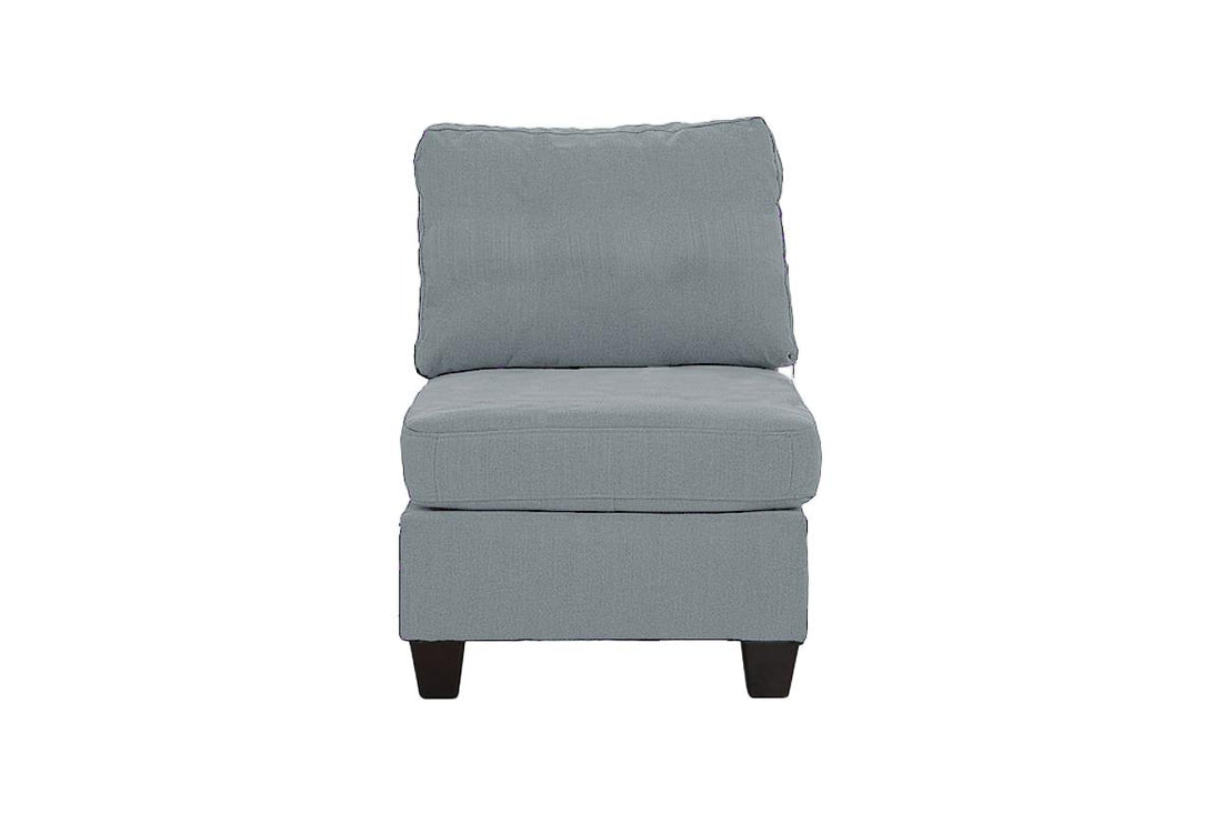 Living Room Furniture Armless Chair Grey Linen Like Fabric 1Pc Cushion Armless Chair Wooden Legs Grey Primary Living Space Contemporary,Modern,Transitional Fabric