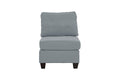 Living Room Furniture Armless Chair Grey Linen Like Fabric 1Pc Cushion Armless Chair Wooden Legs Grey Primary Living Space Contemporary,Modern,Transitional Fabric