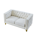 3 Seater 2 Seater Combination Sofa.Beige Velvet Beige Foam Velvet